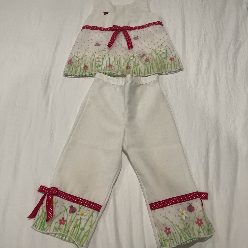 Size 5 Vintage girls matching set outfit